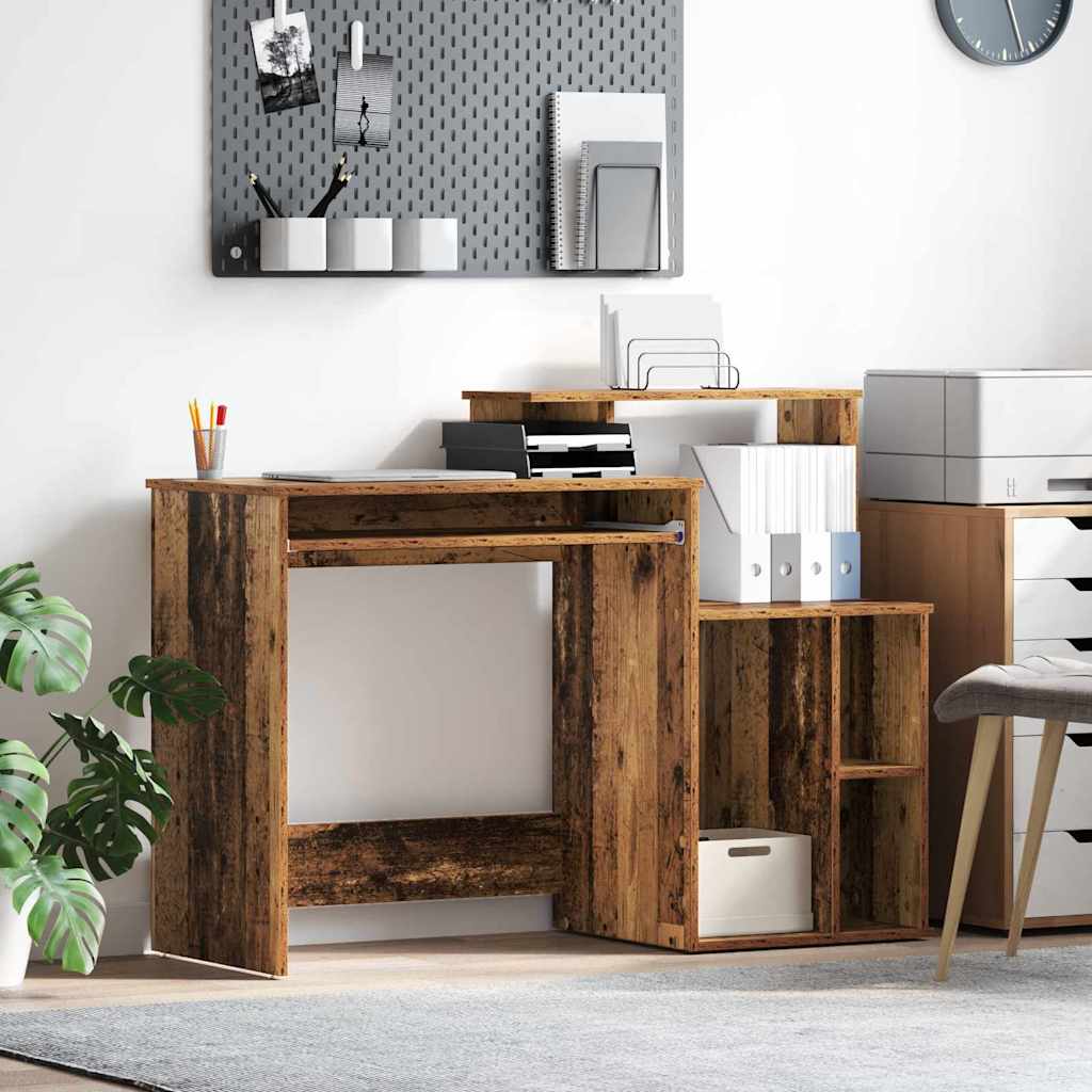 vidaXL Escritorio Madera envejecida 120,5 x 44 x 88,5 cm