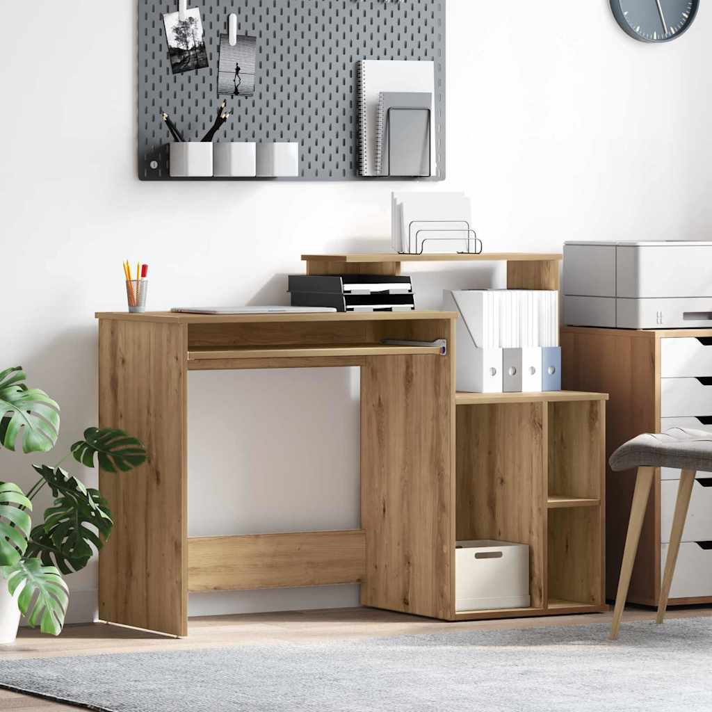 vidaXL Escritorio Roble artisan 120,5 x 44 x 88,5 cm