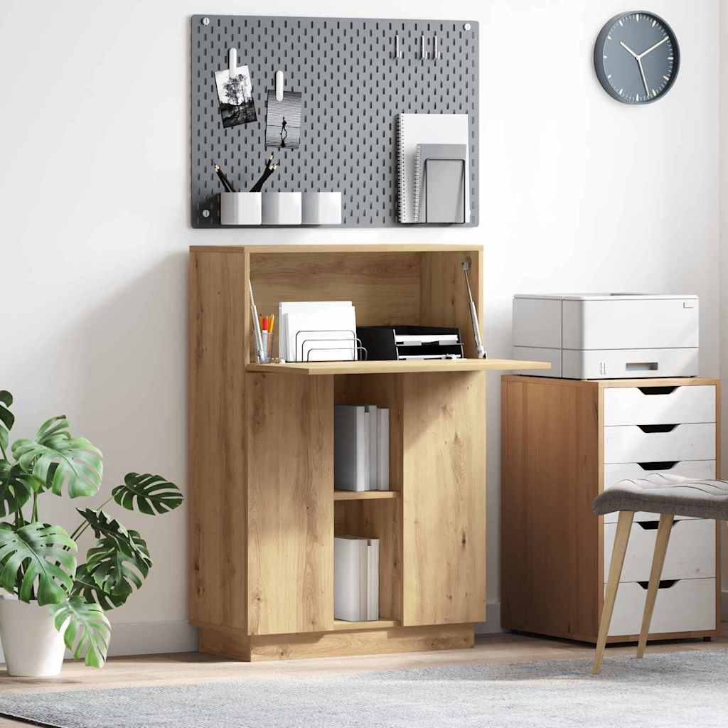 vidaXL Escritorio Roble artisan Madera de ingeniería