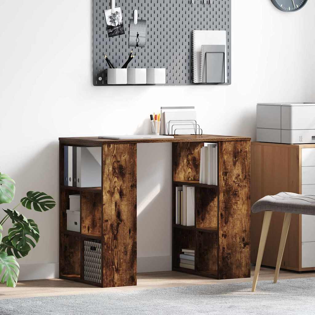 vidaXL Escritorio Roble ahumado Madera de ingeniería 90 x 50 x 75 cm