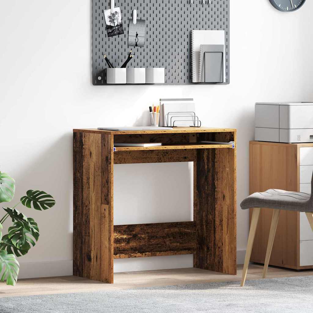 vidaXL Escritorio Madera envejecida Madera de ingeniería