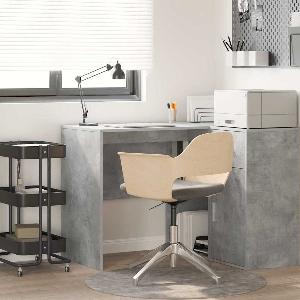 vidaXL Escritorio Gris Concreto Madera de ingeniería 102 x 50 x 75 cm