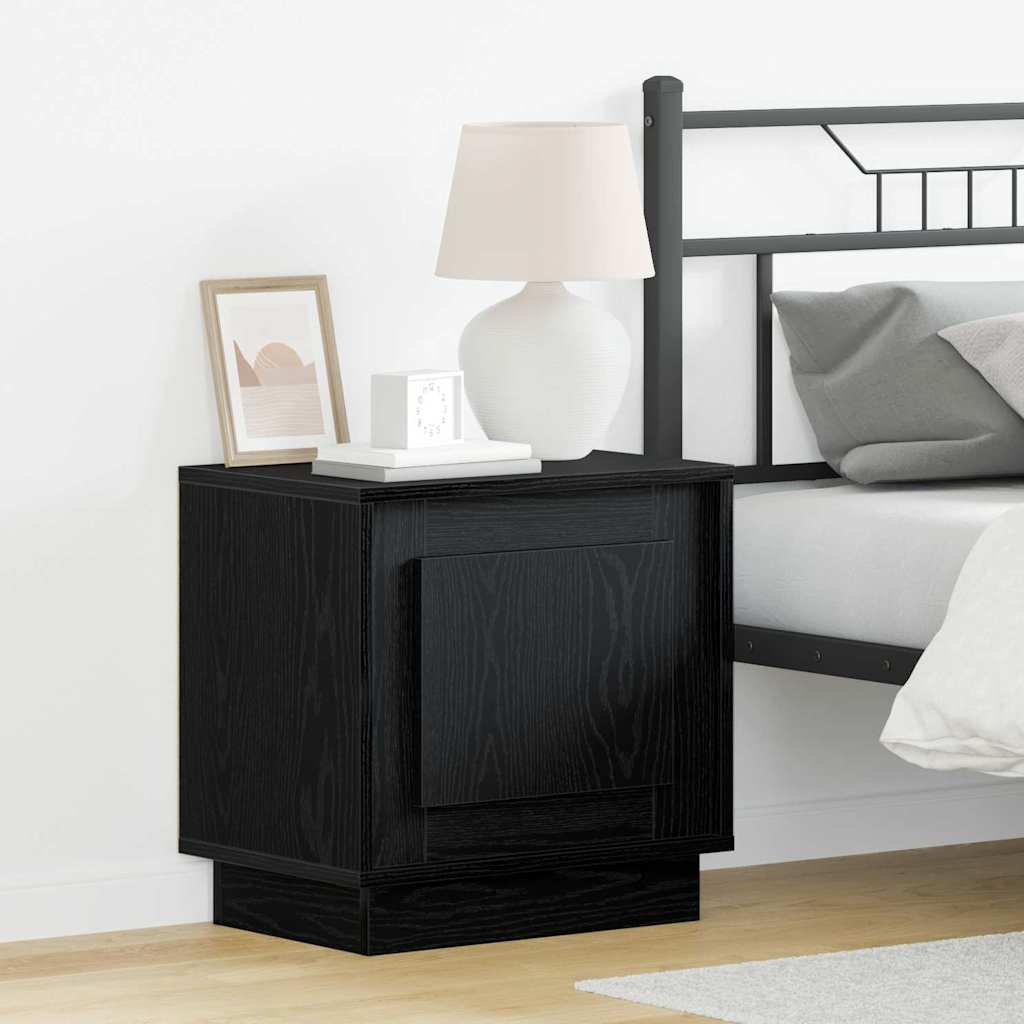vidaXL Armario de Noche Negro 44 x 34,5 x 45 cm Madera de ingeniería