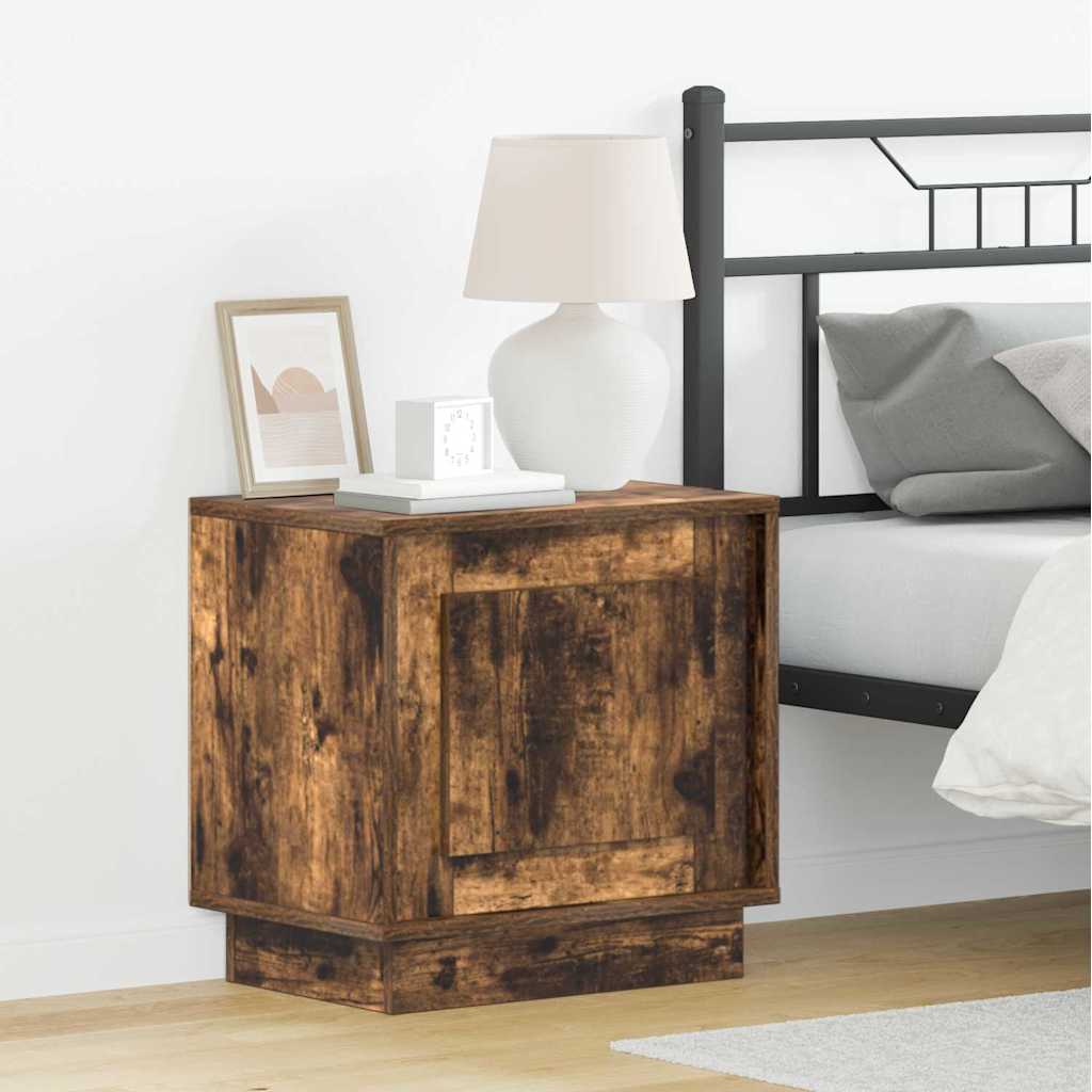 vidaXL Armario de Noche Roble ahumado 44 x 34,5 x 45 cm