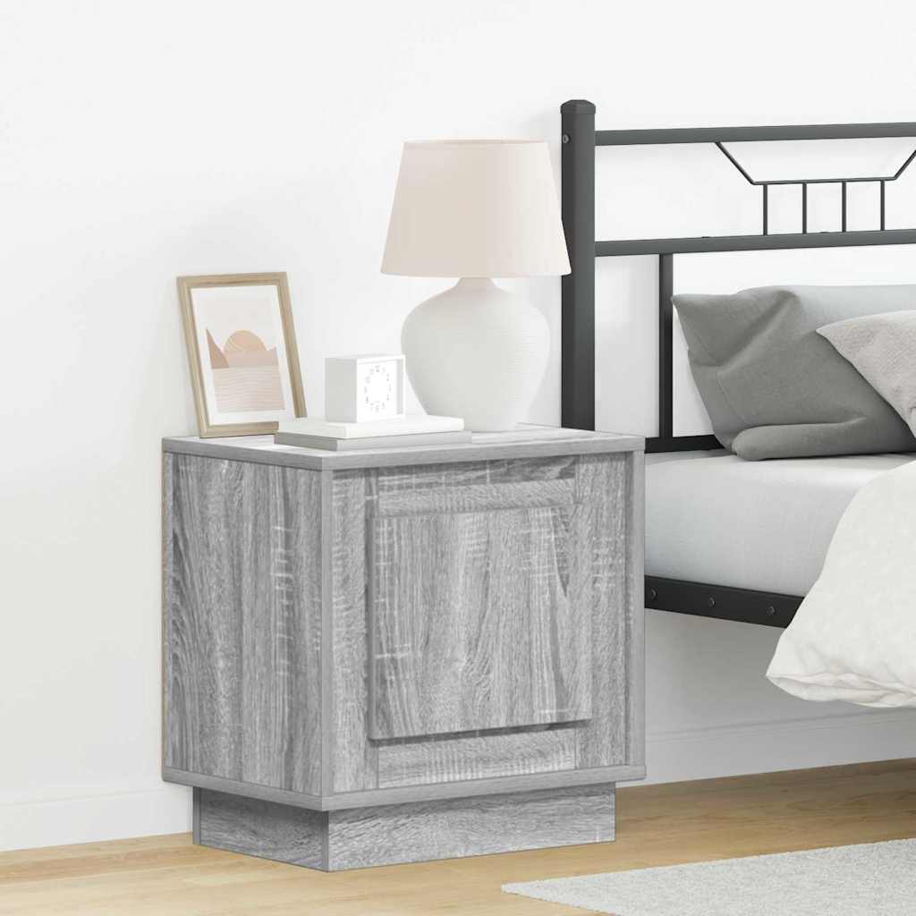 vidaXL Armario de Noche Gris 44 x 34,5 x 45 cm Madera de ingeniería