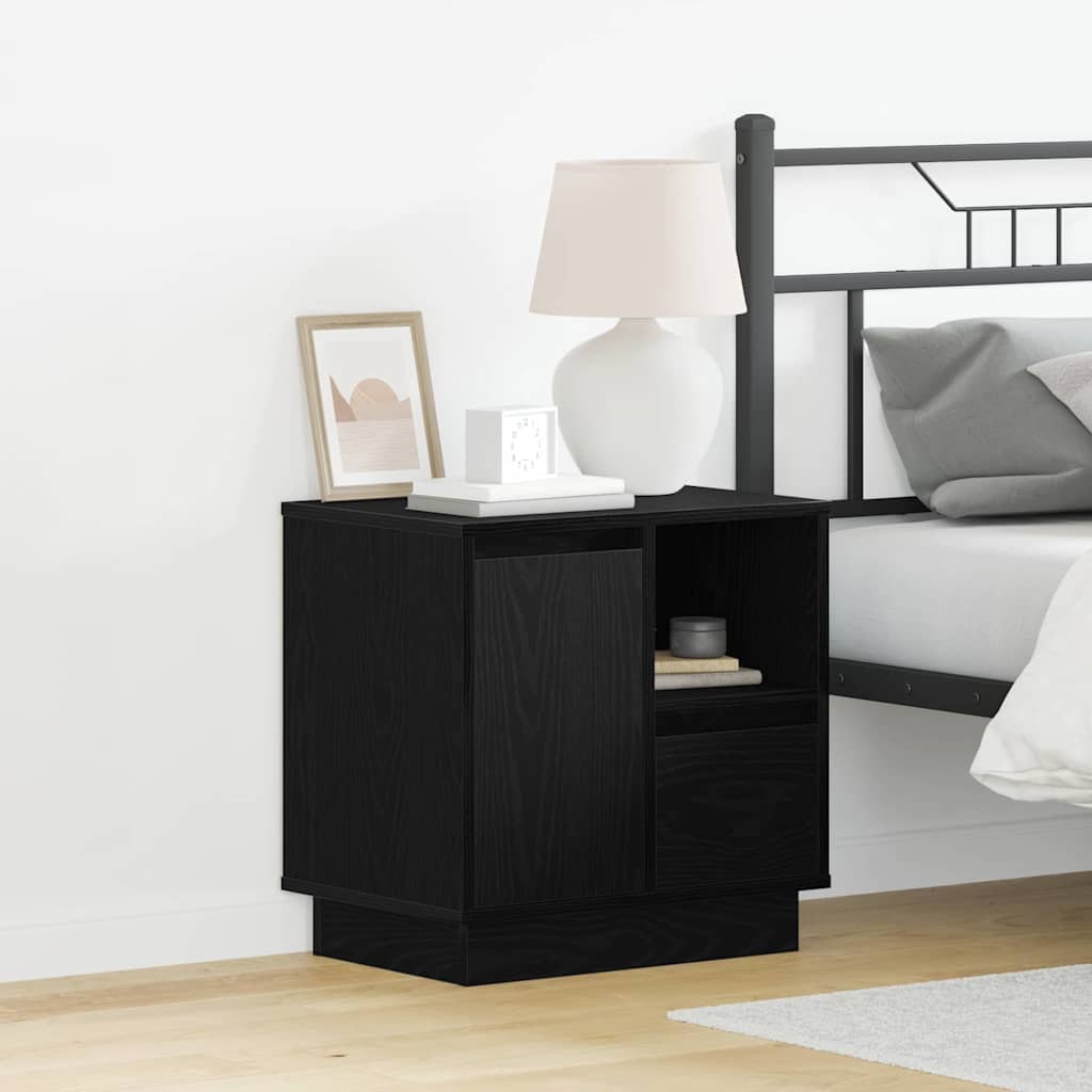 vidaXL Armario de Noche 2 uds. Roble Negro 50 x 34,5 x 50 cm.