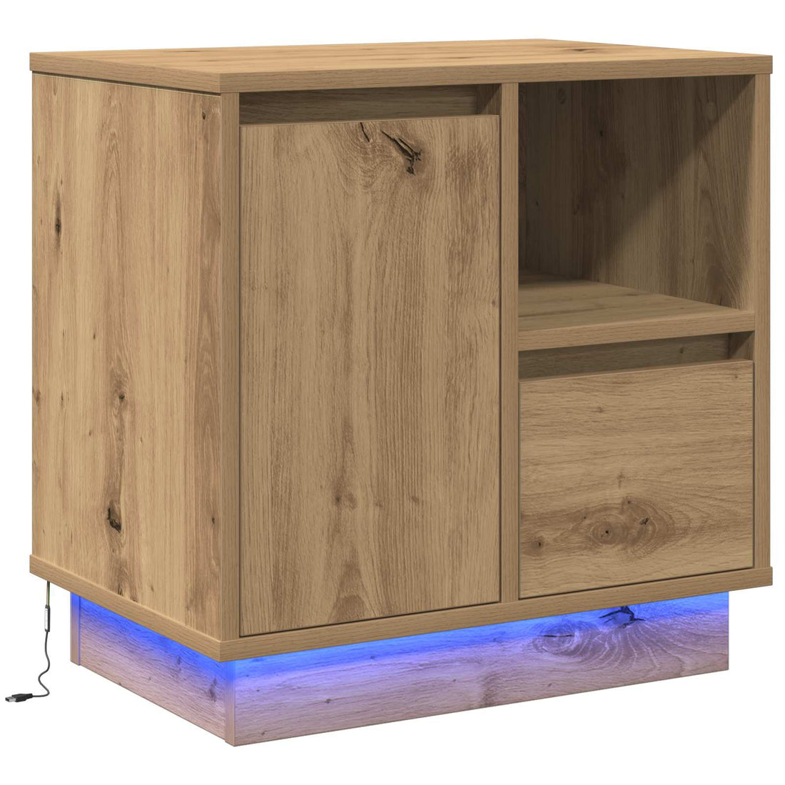 vidaXL Armario de Noche Roble artisan 50 x 34,5 x 50 cm.