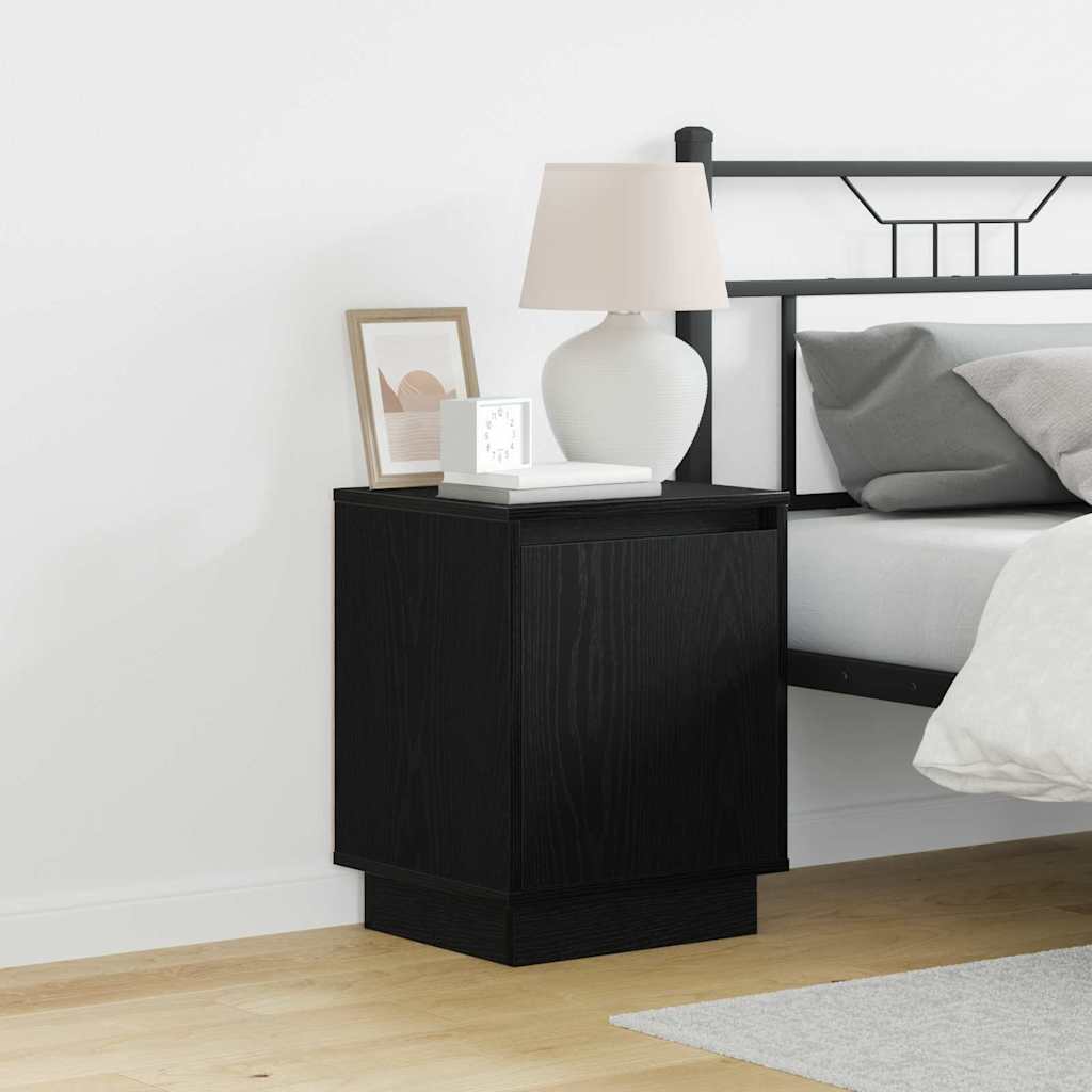 vidaXL Armario de Noche 2 uds. Roble Negro 39 x 34,5 x 50 cm