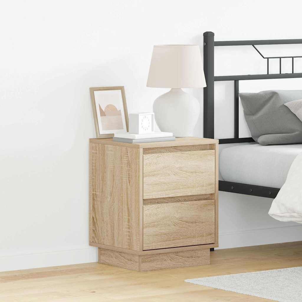 vidaXL Armario de Noche 2 uds. Roble Sonoma 39 x 34,5 x 50 cm