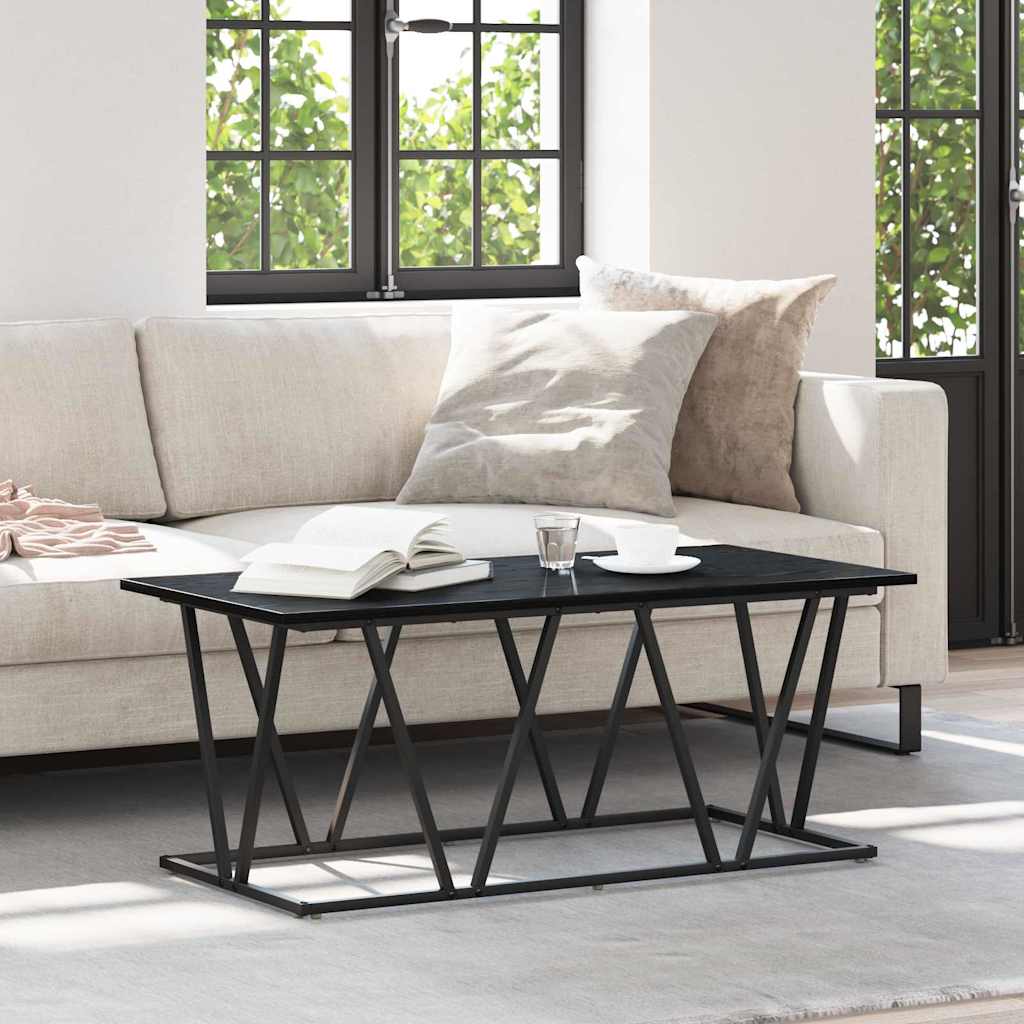 vidaXL Mesa de Café Roble Negro 100 x 50 x 40 cm