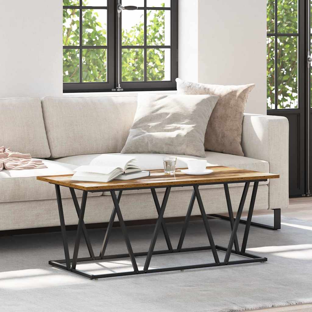 vidaXL Mesa de Café Madera envejecida 100 x 50 x 40 cm