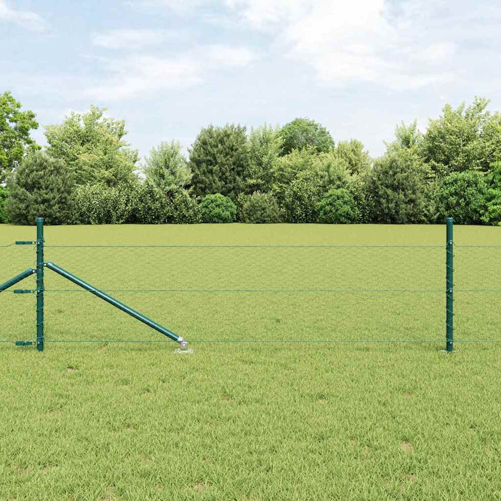 vidaXL Valla hexagonal con poste 10 x 0,5 m Acero recubierto de PVC
