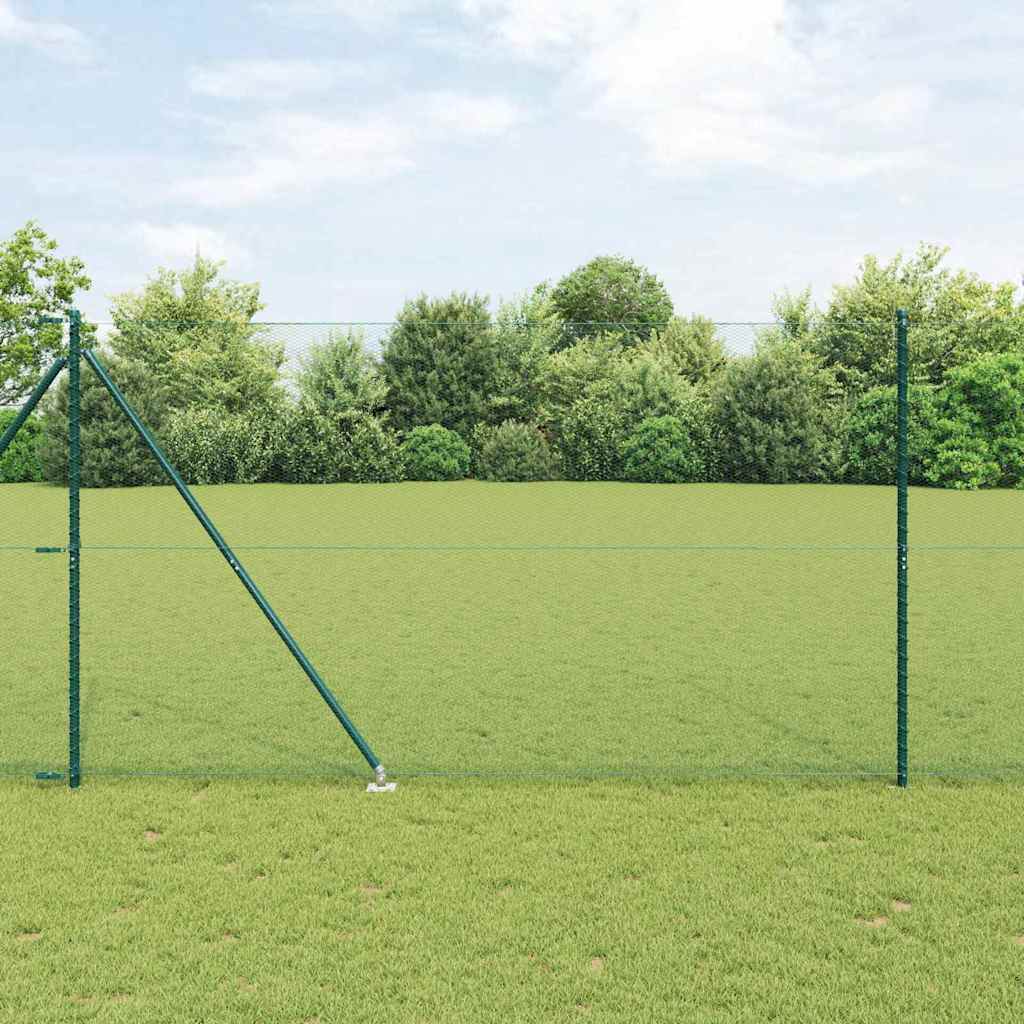 vidaXL Valla hexagonal con poste 10 x 1,5 m Acero recubierto de PVC