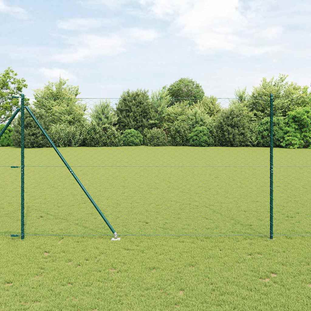 vidaXL Valla hexagonal con poste 50 x 1,6 m Acero recubierto de PVC