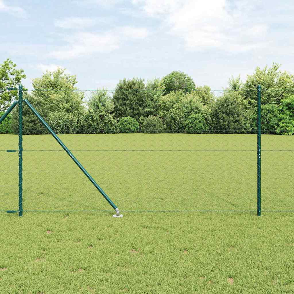 vidaXL Valla hexagonal con poste 100 x 1,2 m Acero recubierto de PVC