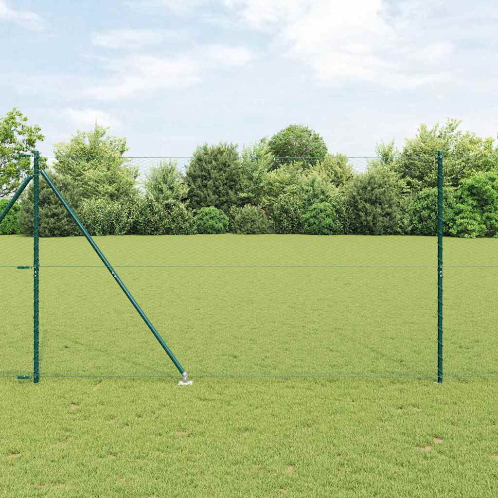 vidaXL Valla hexagonal con poste 100 x 1,5 m Acero recubierto de PVC