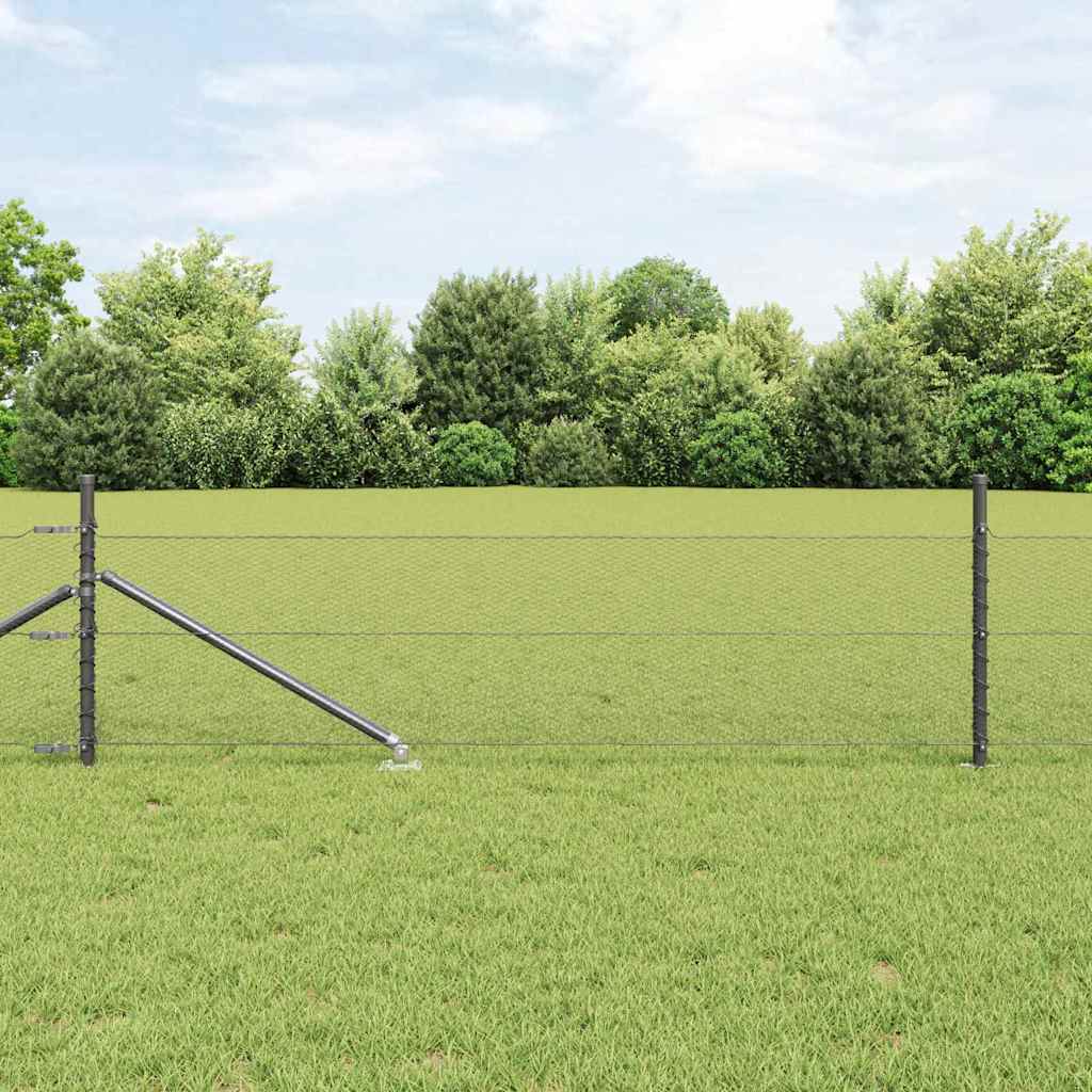 vidaXL Valla hexagonal con poste 50 x 0,4 m Acero recubierto de PVC