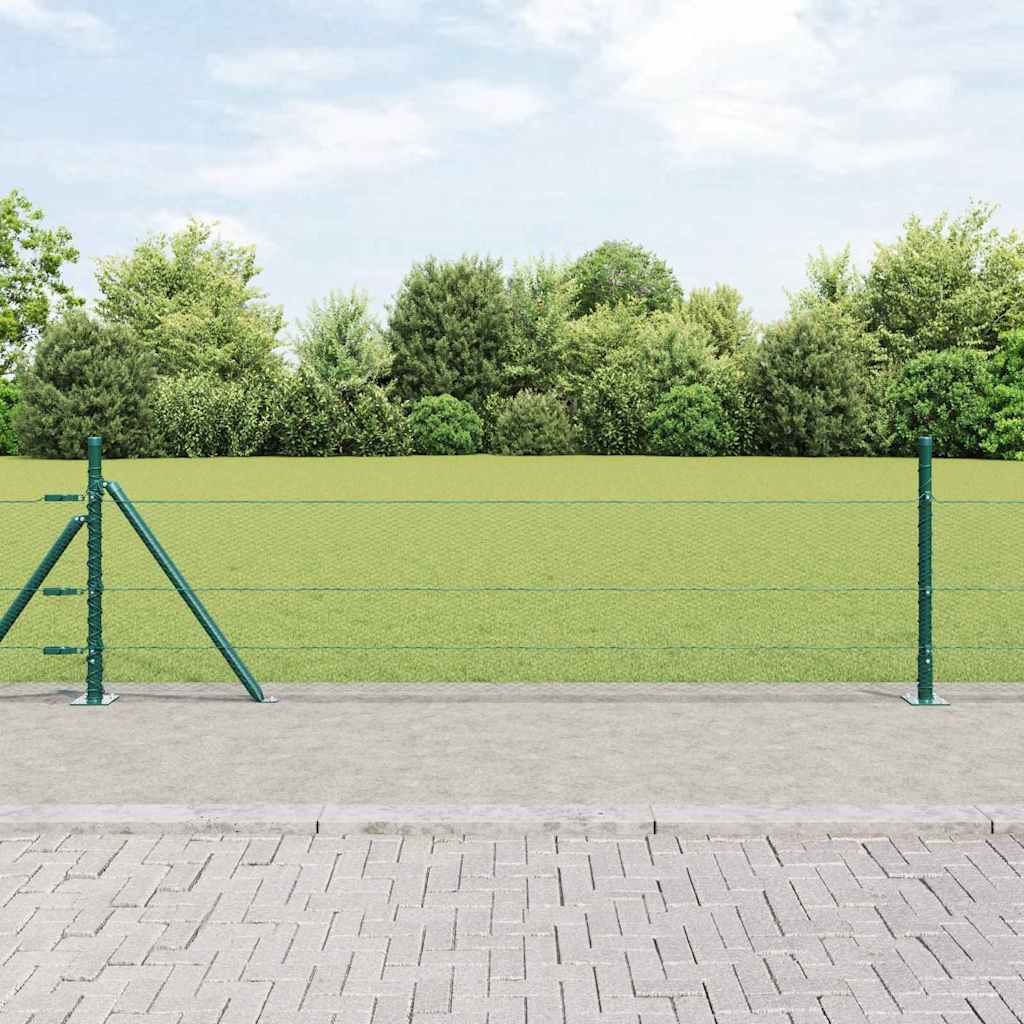 vidaXL Valla hexagonal con base de concreto 100 x 0,4 m Verde Malla