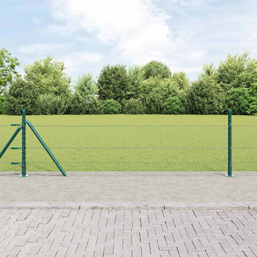 vidaXL Valla hexagonal con base de concreto 100 x 0,4 m Verde Malla