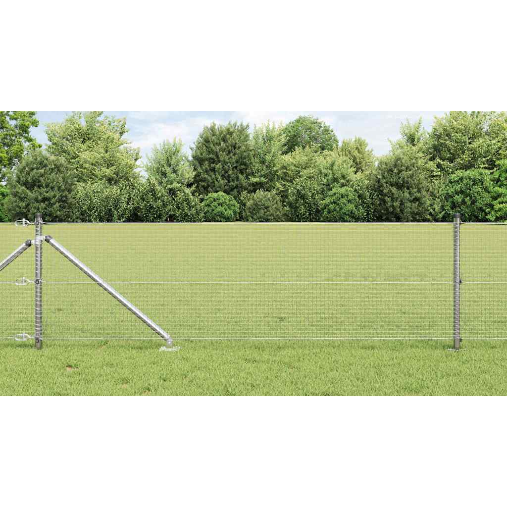 vidaXL Valla de alambre soldado con picos 10 x 0,6 m Acero Galvanizado