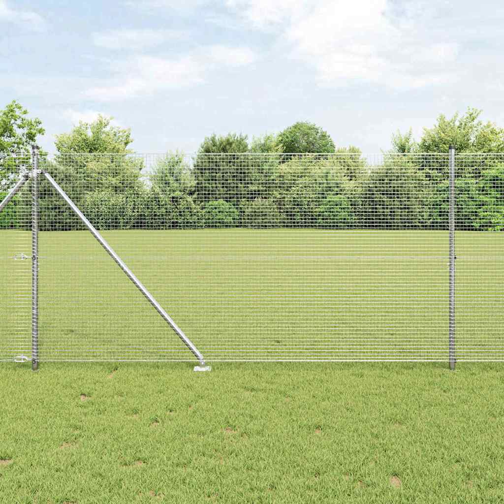 vidaXL Valla de alambre soldado con picos 25 x 1,2 m Acero Galvanizado