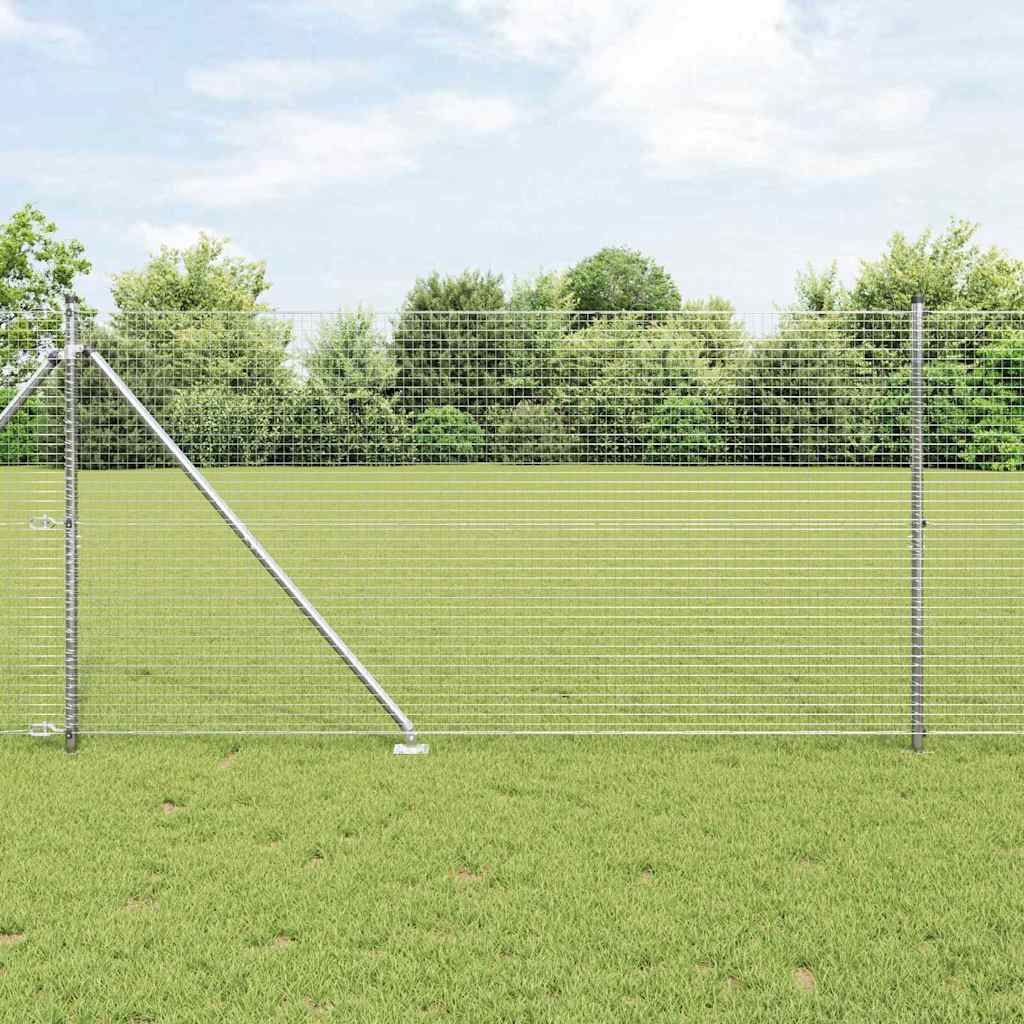 vidaXL Valla de alambre soldado con picos 25 x 1,2 m Acero Galvanizado