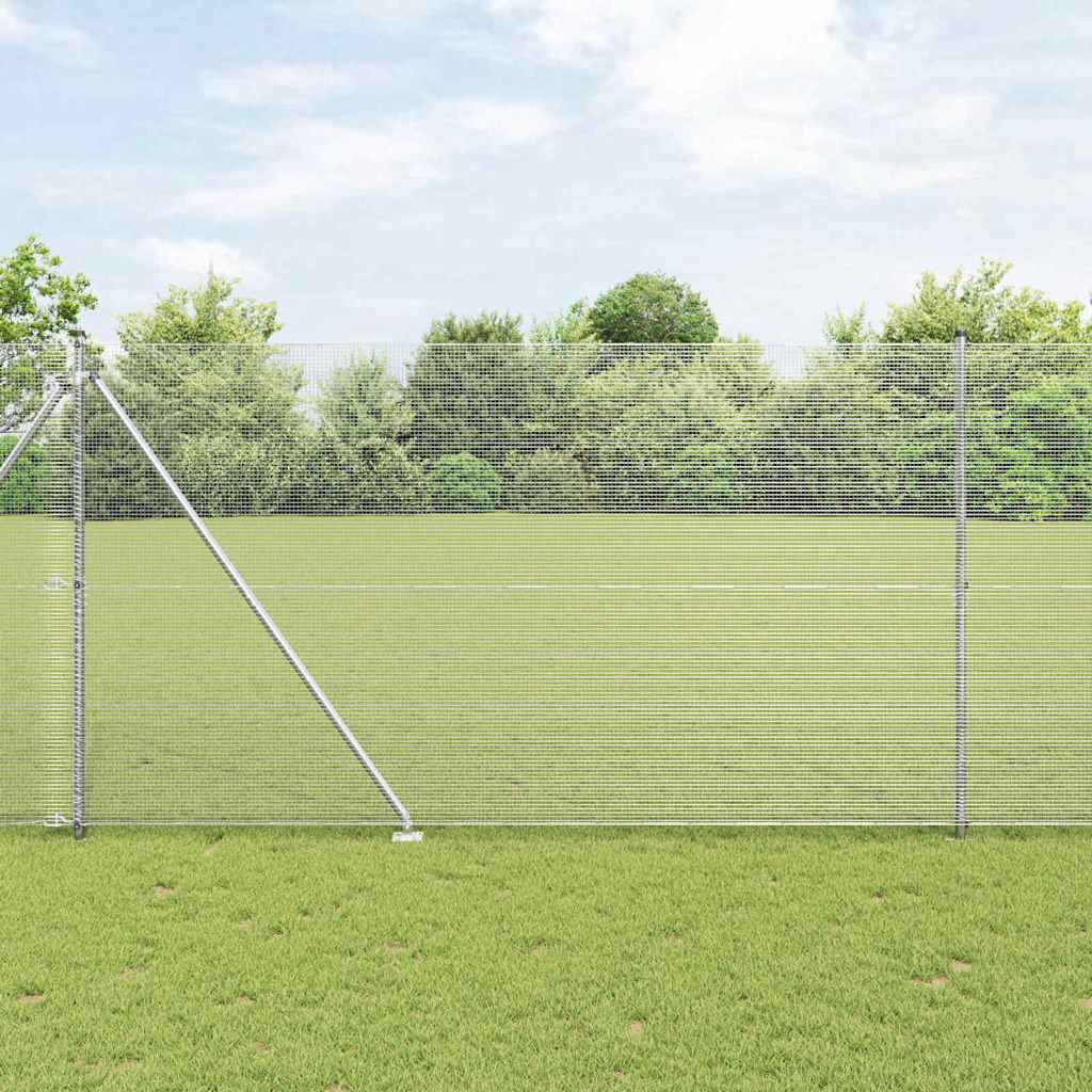 vidaXL Valla de alambre soldado con picos 25 x 1,6 m Acero Galvanizado