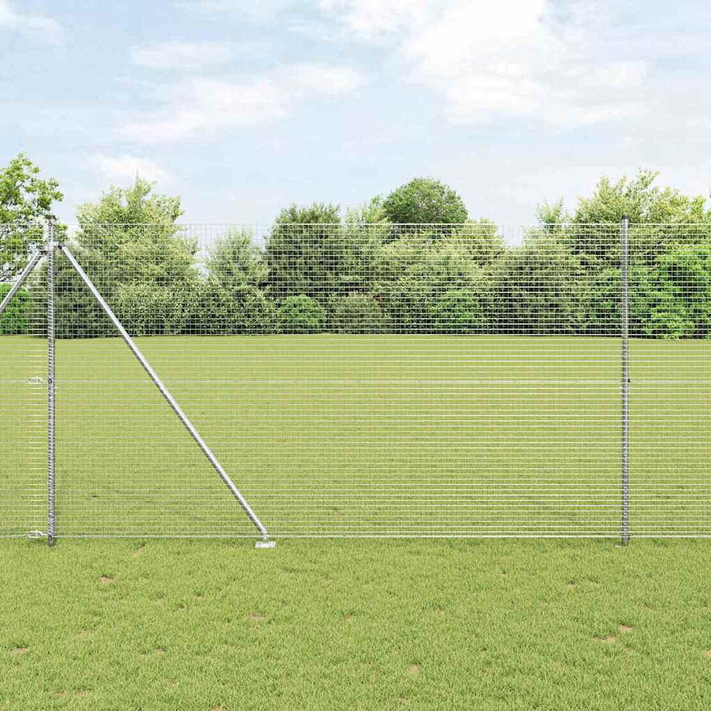 vidaXL Valla de alambre soldado con picos 25 x 1,6 m Acero Galvanizado