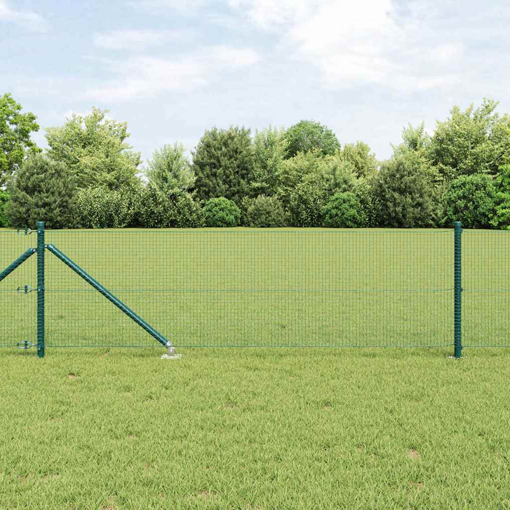 vidaXL Valla de alambre soldado con picos 10 x 0,6 m Verde Malla