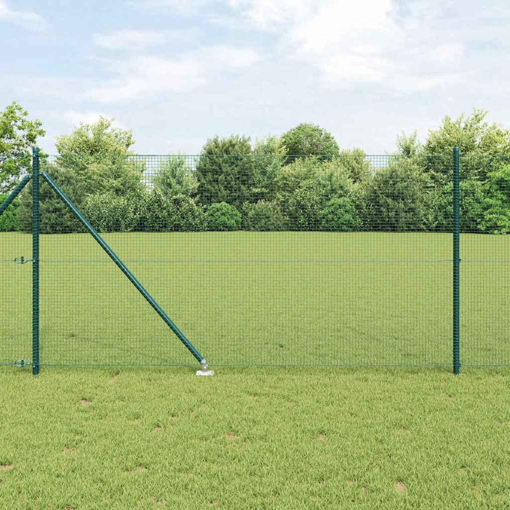 vidaXL Valla de alambre soldado con picos 10 x 1 m Verde Malla