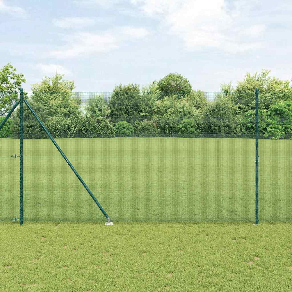 vidaXL Valla de alambre soldado con picos 50 x 1,5 m Verde Malla