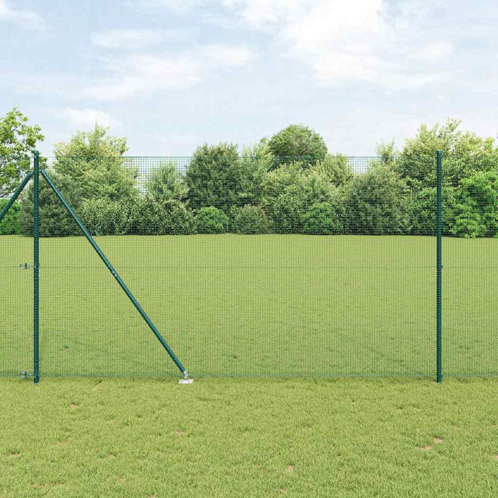vidaXL Valla de alambre soldado con picos 50 x 1,5 m Verde Malla