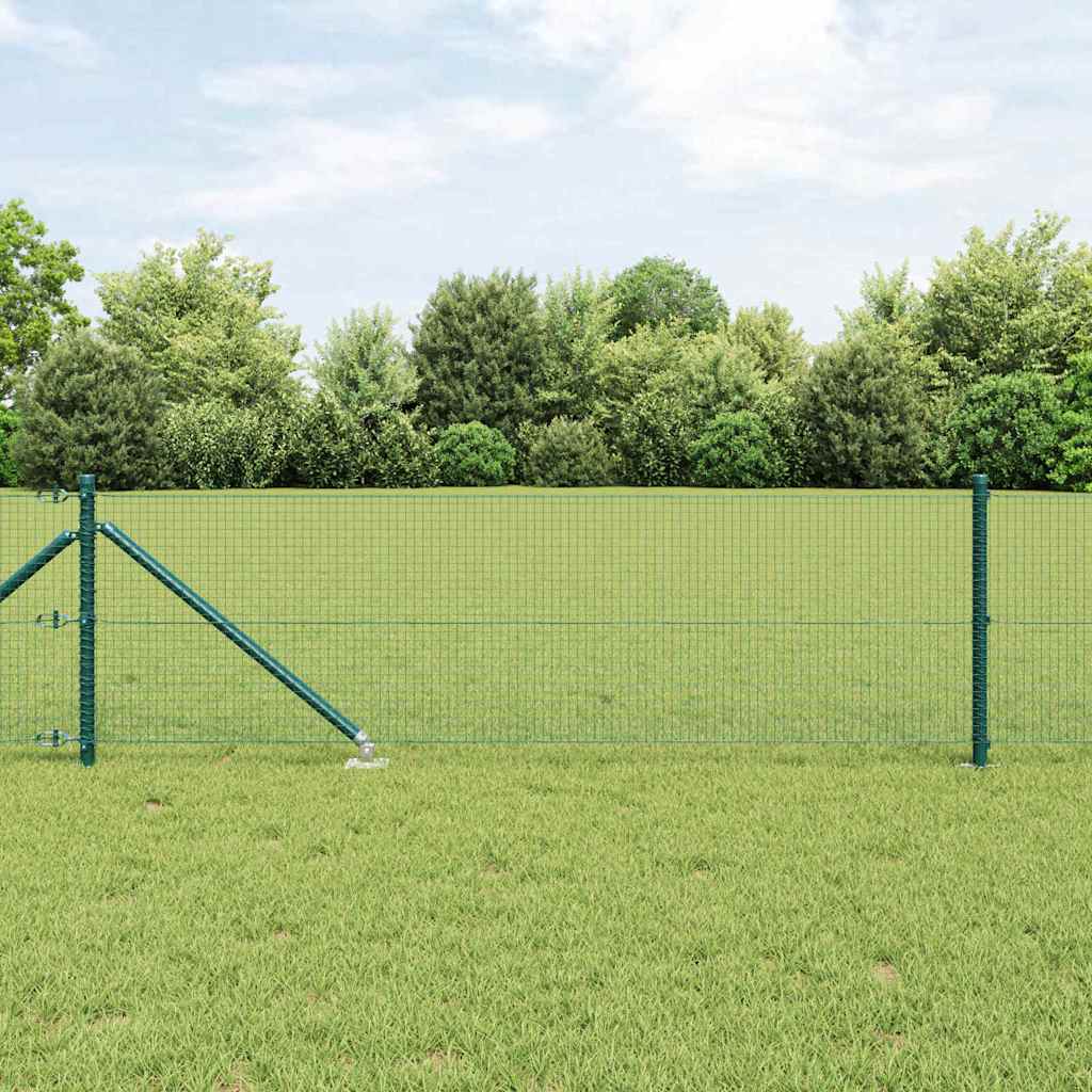 vidaXL Valla de alambre soldado con picos 100 x 0,5 m Verde Malla