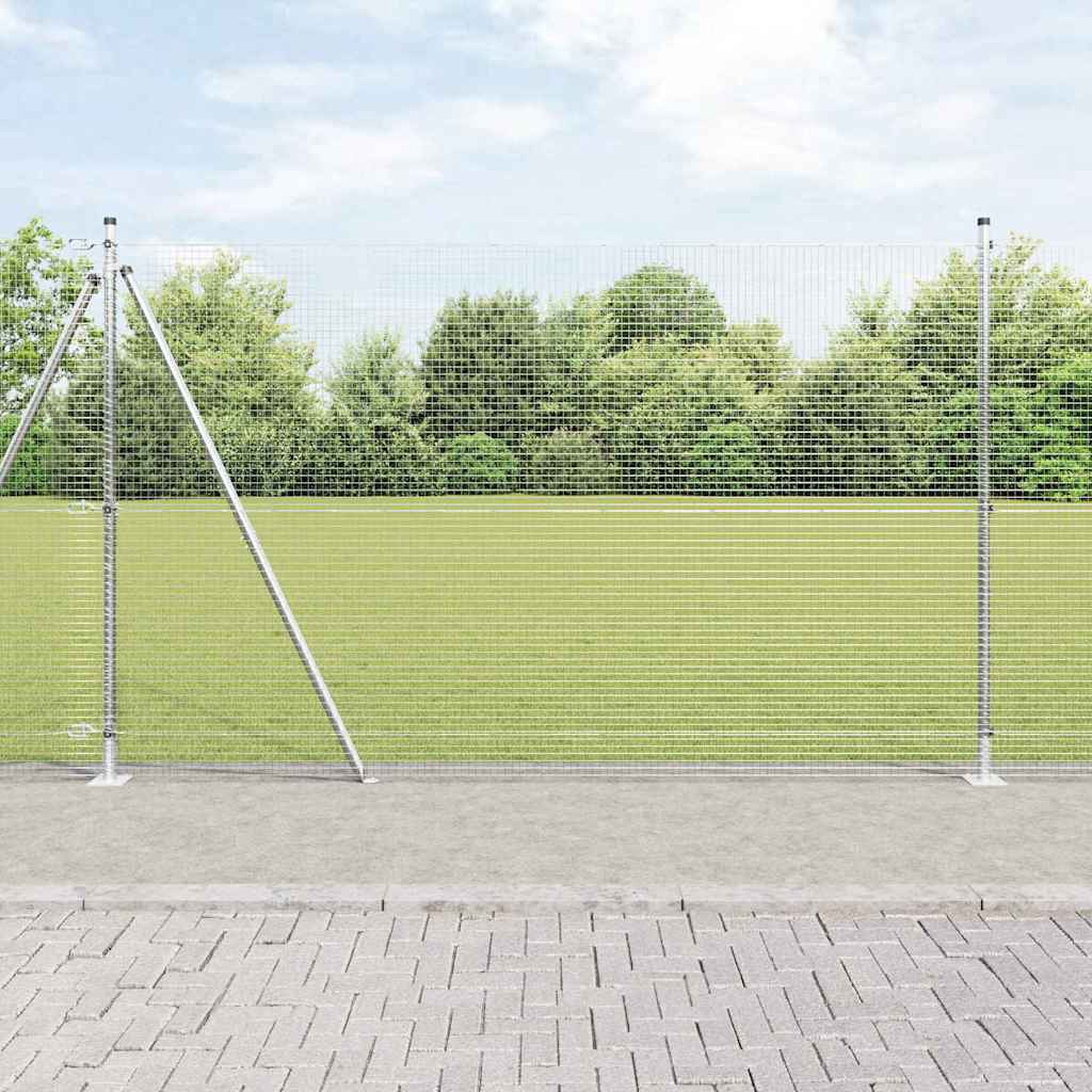vidaXL Cerca de Alambre Soldado con Base de Concreto 25 x 1,5 m Malla