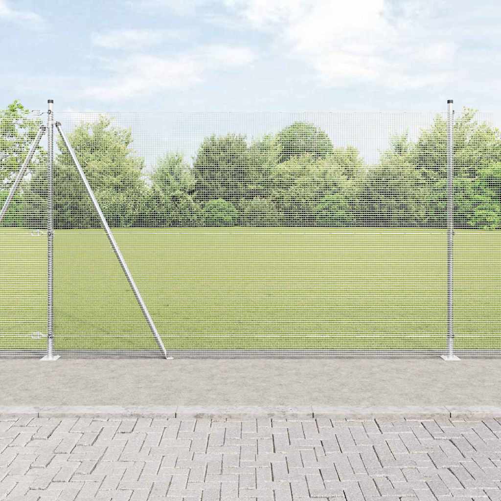 vidaXL Cerca de Alambre Soldado con Base de Concreto 50 x 1,5 m Malla
