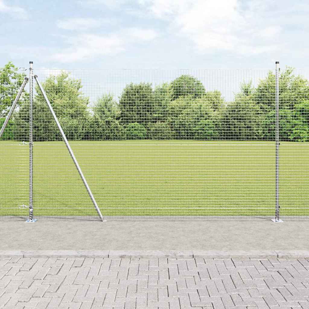 vidaXL Cerca de Alambre Soldado con Base de Concreto 50 x 1,5 m Malla