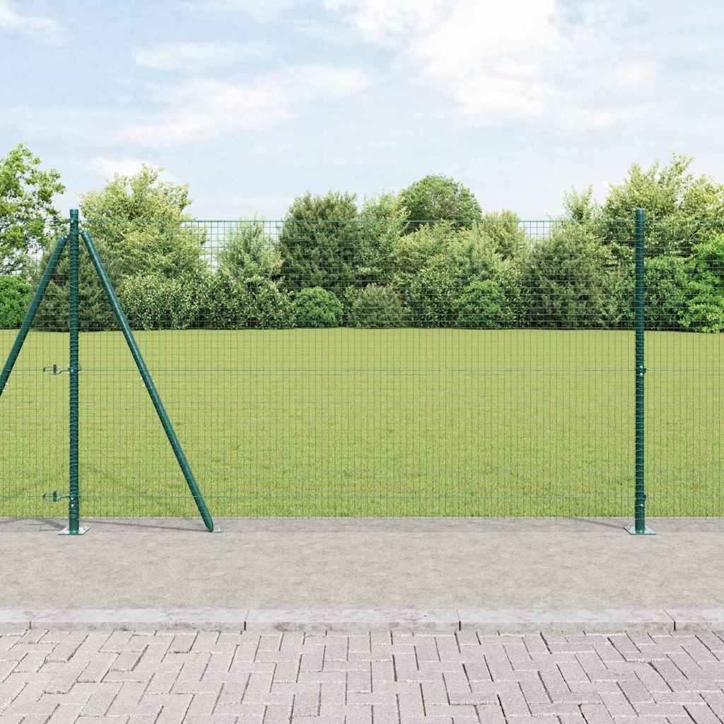 vidaXL Cerca de Alambre Soldado con Base de Concreto 10 x 1,2 m Verde
