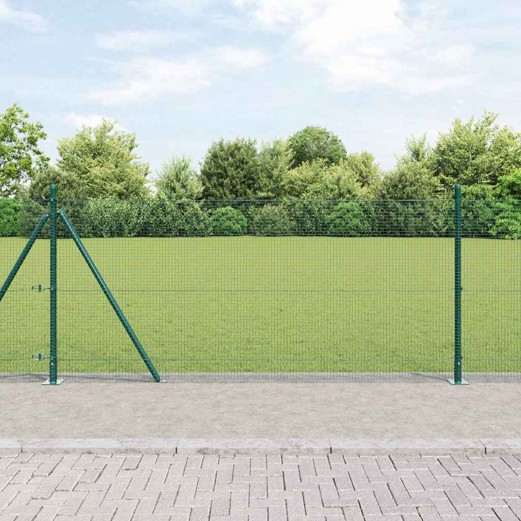 vidaXL Cerca de Alambre Soldado con Base de Concreto 50 x 1 m Verde