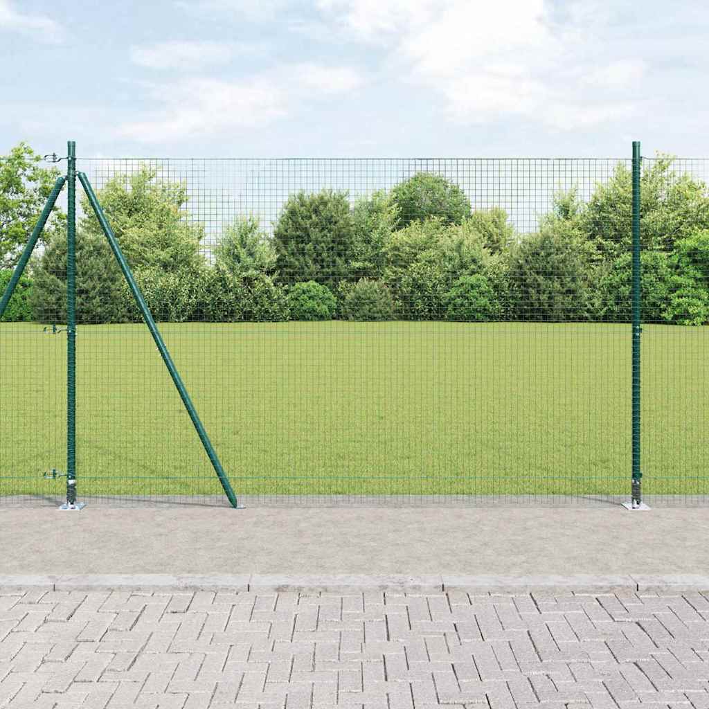vidaXL Cerca de Alambre Soldado con Base de Concreto 50 x 1,4 m Verde