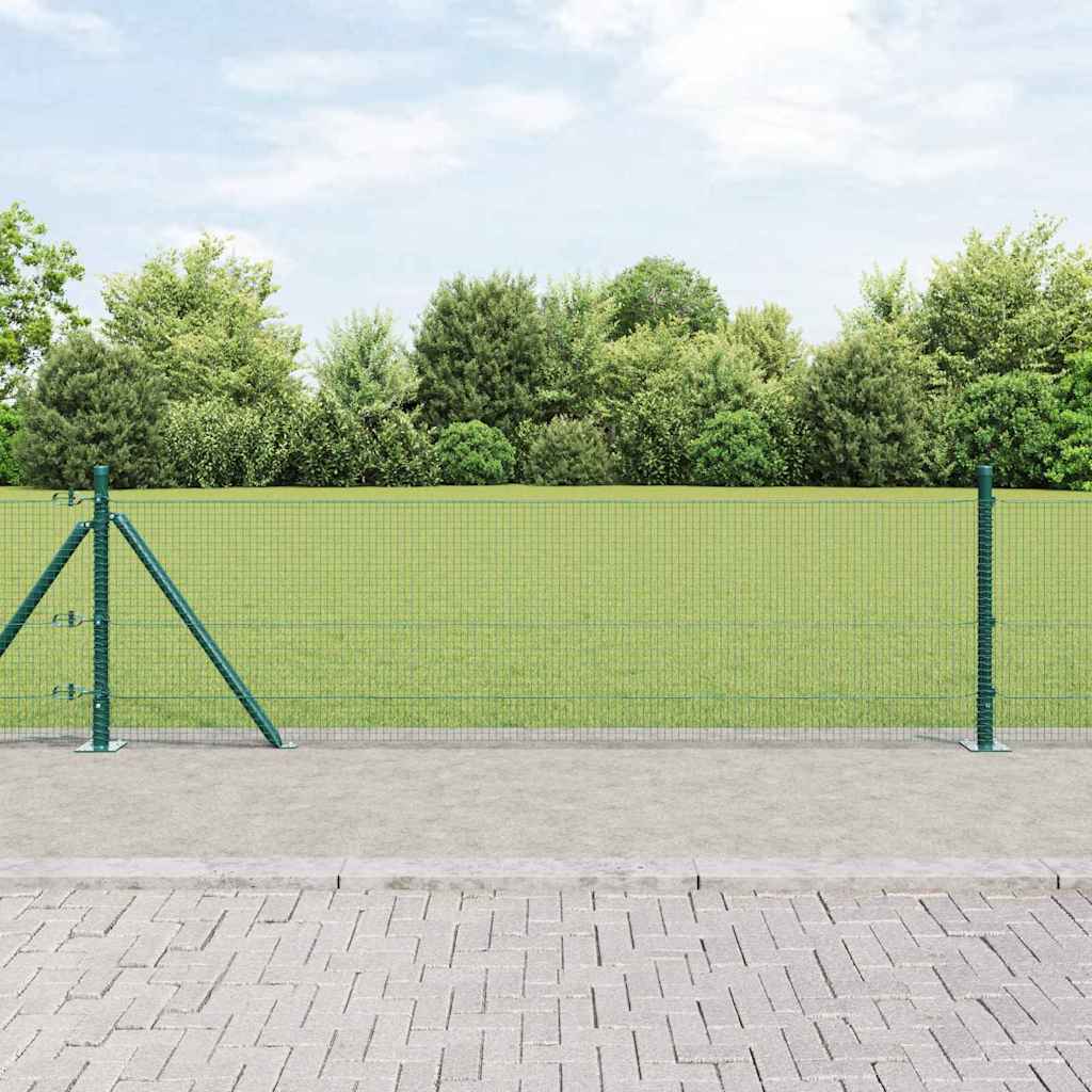 vidaXL Cerca de Alambre Soldado con Base de Concreto 100 x 0,6 m Verde