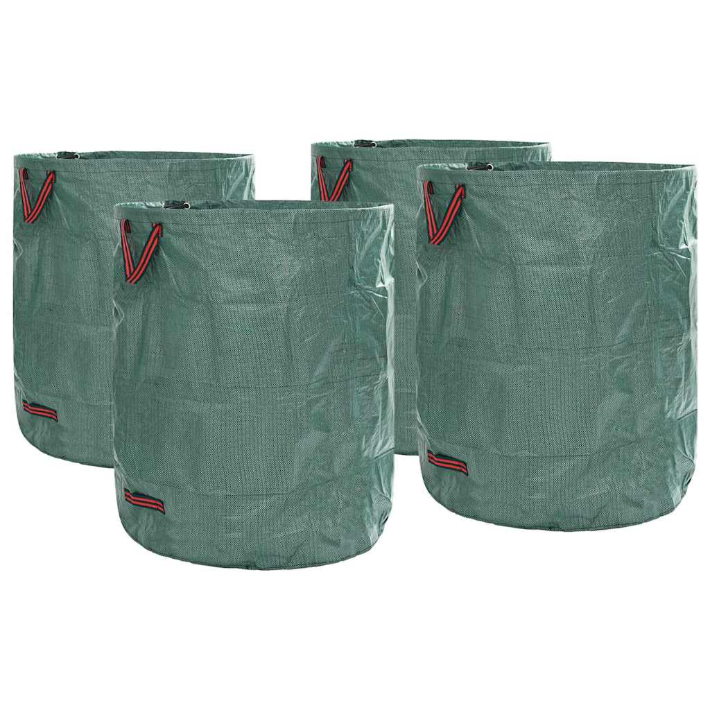 vidaXL Bolsas de Desechos de Jardín 4 uds. 500 l Verde Polipropileno