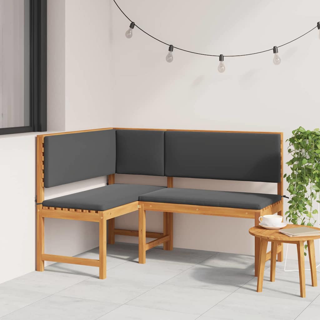 vidaXL Silla de Jardín Marrón 140 x 100 x 91cm Madera maciza de Acacia