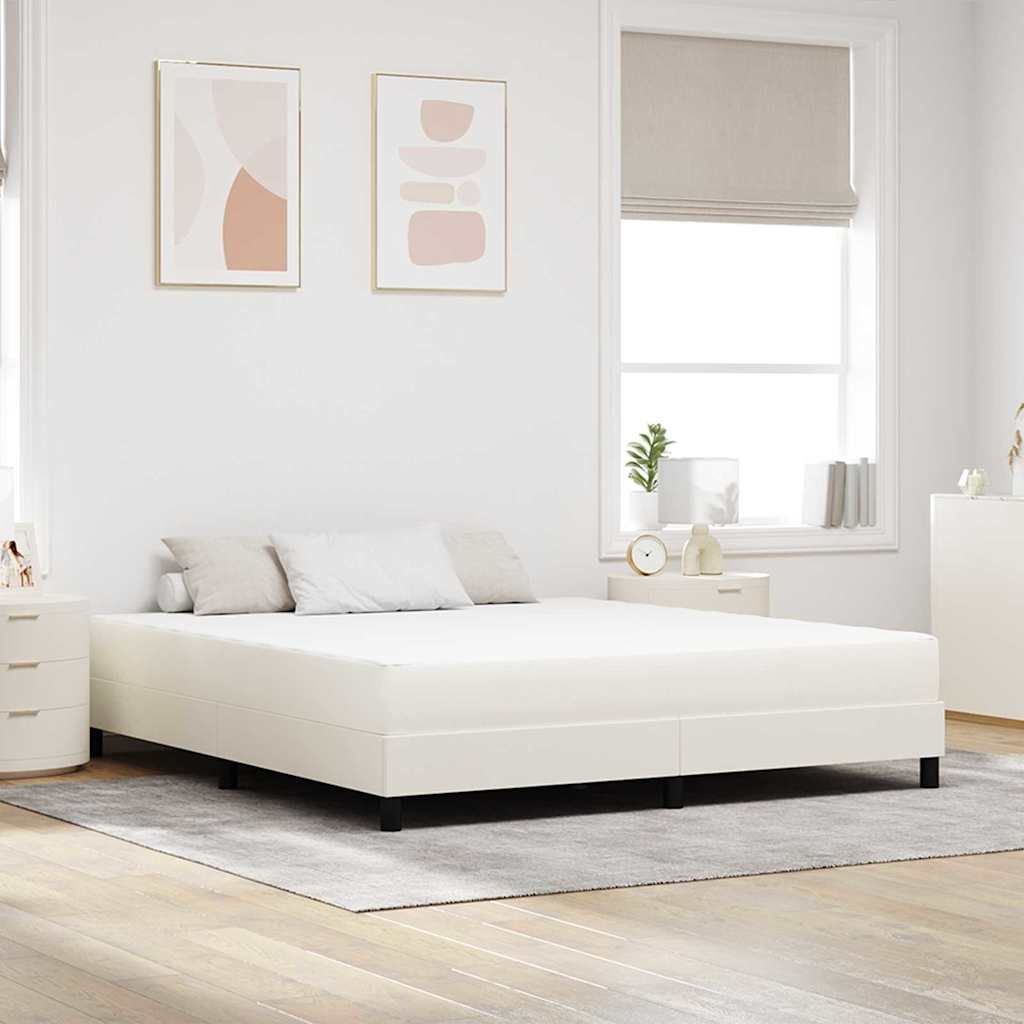 vidaXL Colchón de Cama con colchón Crema 180 x 200 cm tela