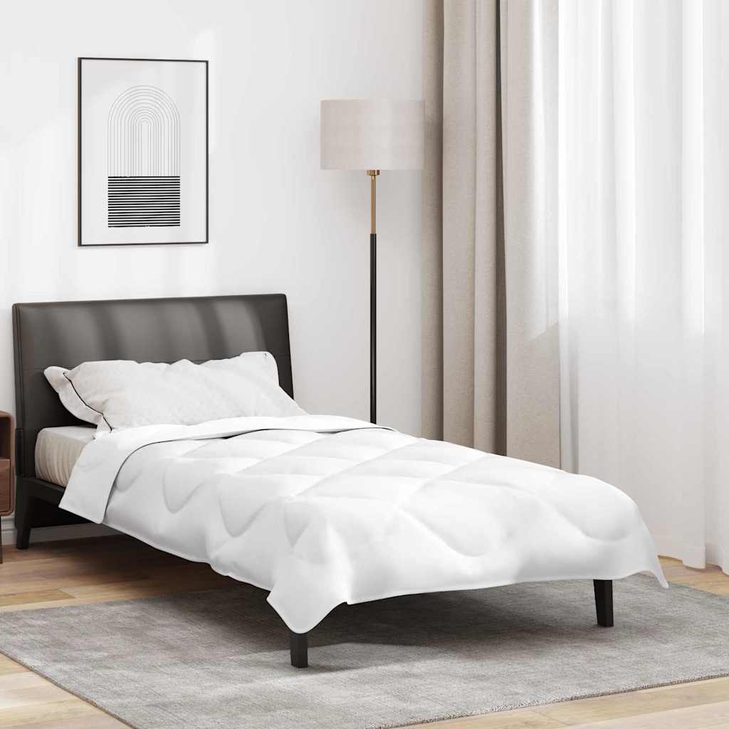 vidaXL Edredón 220 x 140 x 4 cm No Poliéster Blanco Transpirable