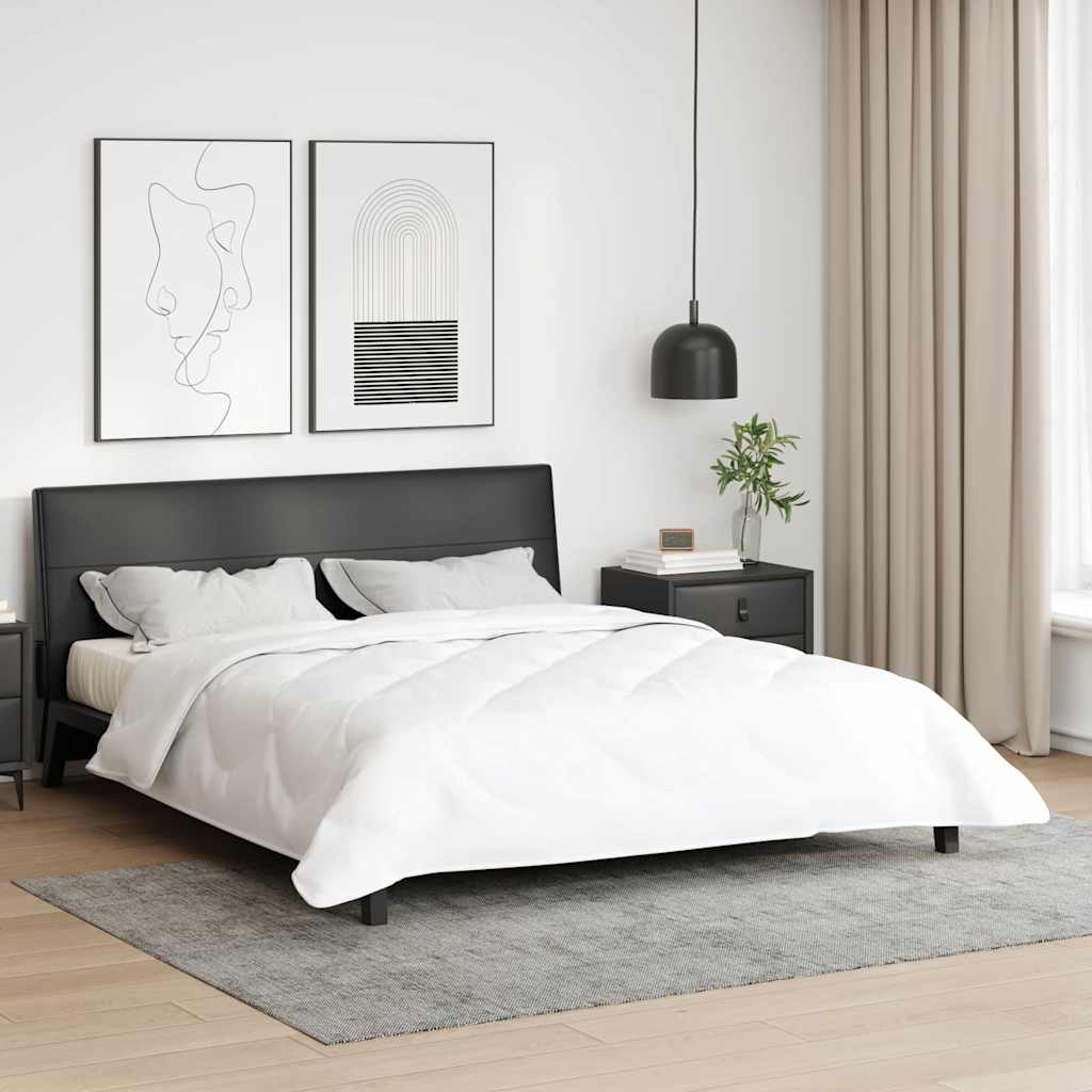 vidaXL Edredón 220 x 200 x 3 cm No Poliéster Blanco Transpirable
