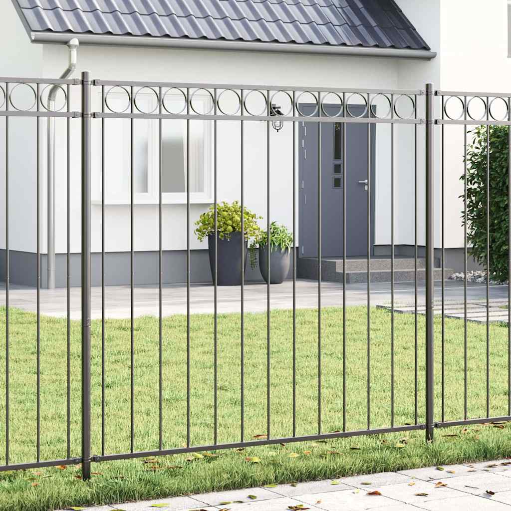 vidaXL Elemento de cerca ASSEN 170 x 170 cm Acero Gris