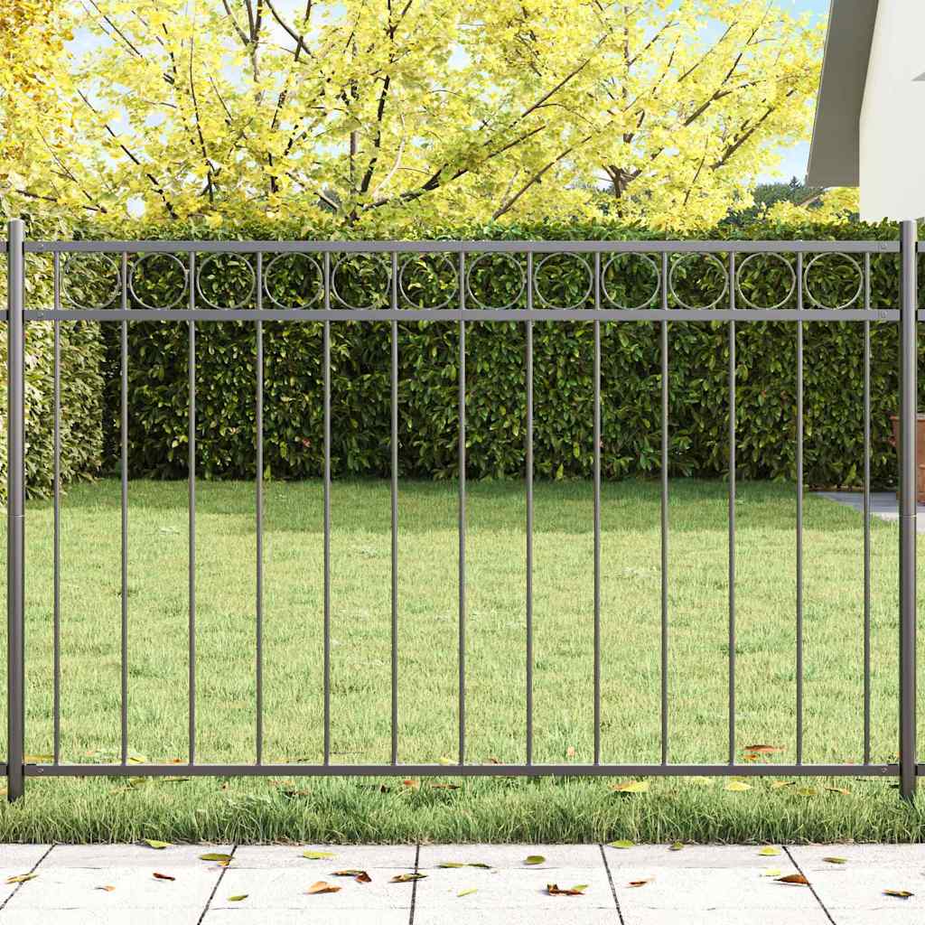 vidaXL Elemento de cerca ASSEN 170 x 80 cm Acero Gris
