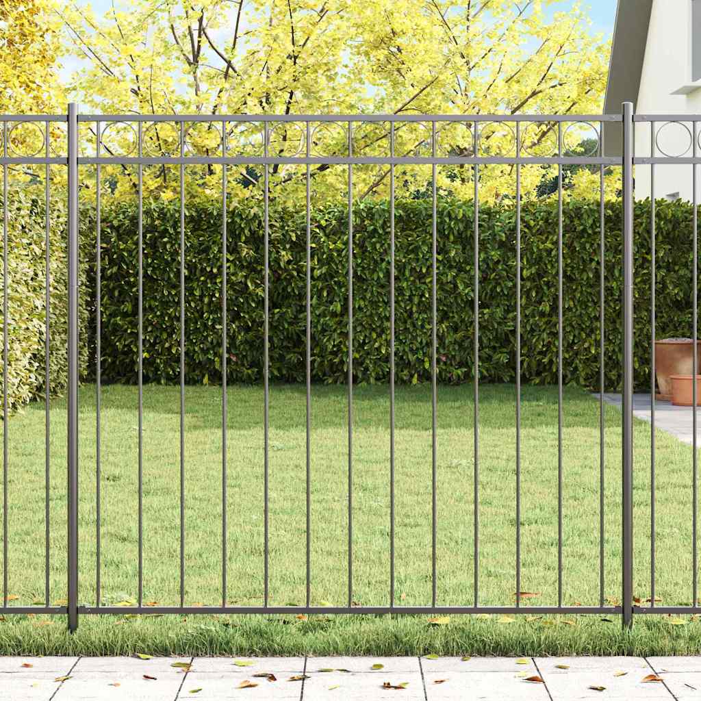 vidaXL Elemento de cerca ASSEN 170 x 150 cm Acero Gris