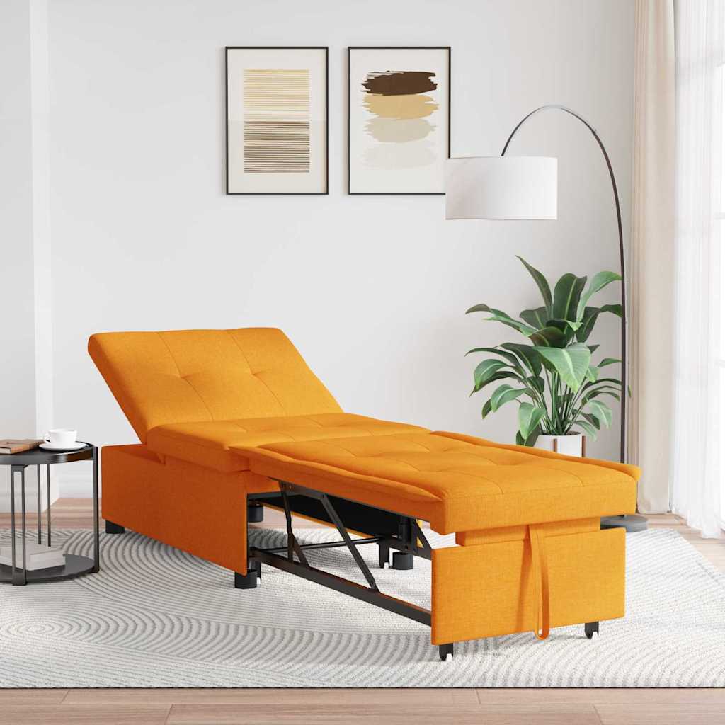 vidaXL Sofá cama desplegable Amarillo oscuro 194 x 50 x 82 cm tela