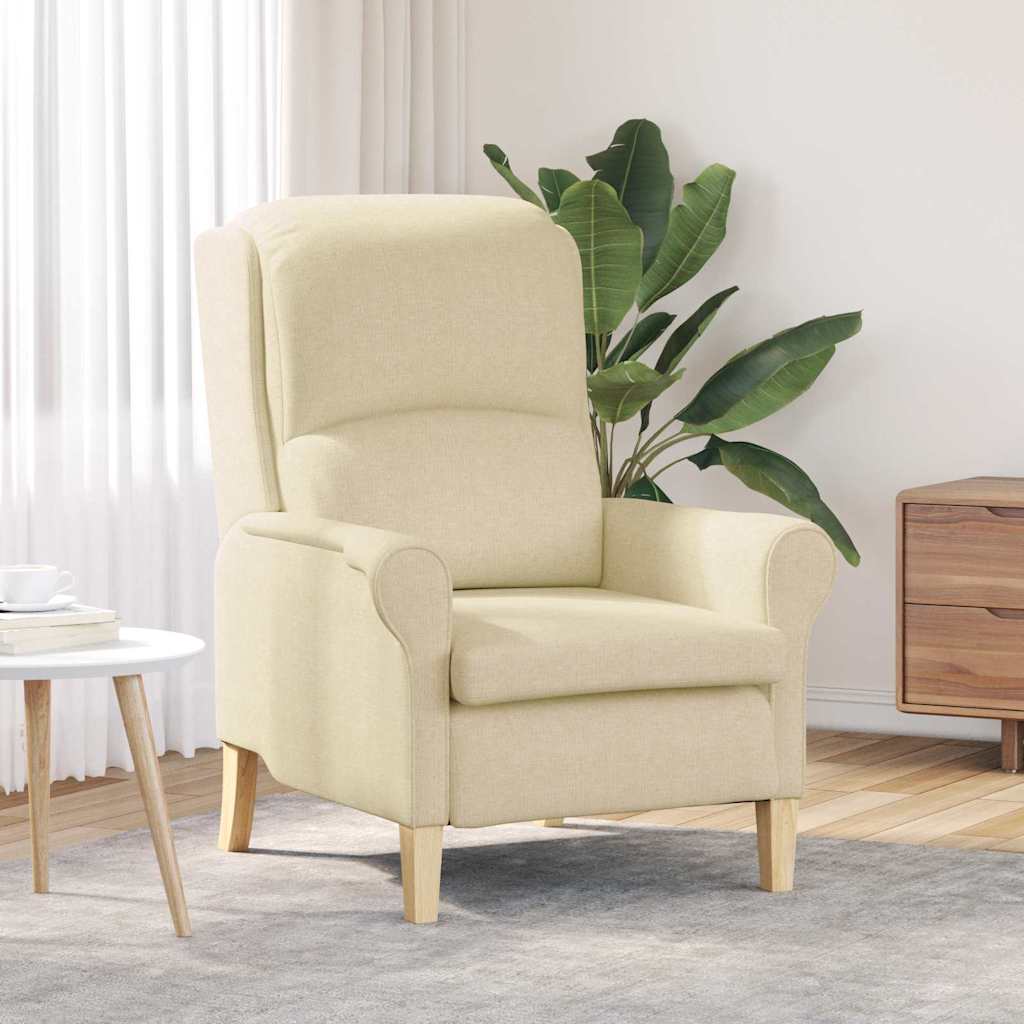 vidaXL sillón Crema tela